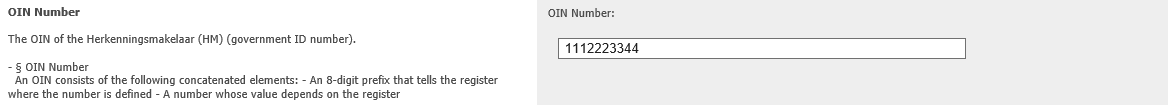 OIN number